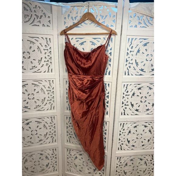 House of CB Reva Satin Balcony Corset Midi Dress Size S Small - Picture 5 of 10